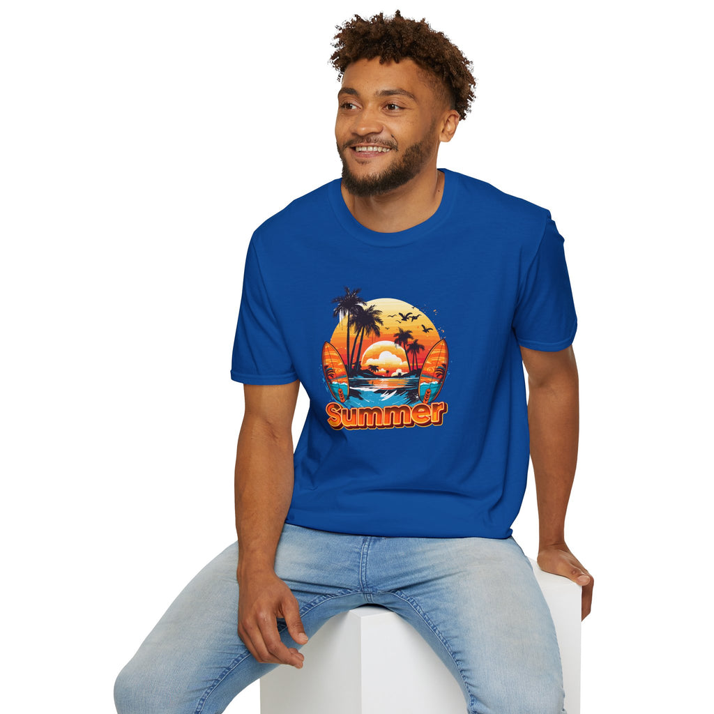 Summer Vibes Unisex T-Shirt - Lightweight & Comfortable for Beach Parties, Picnics, and Casual Days