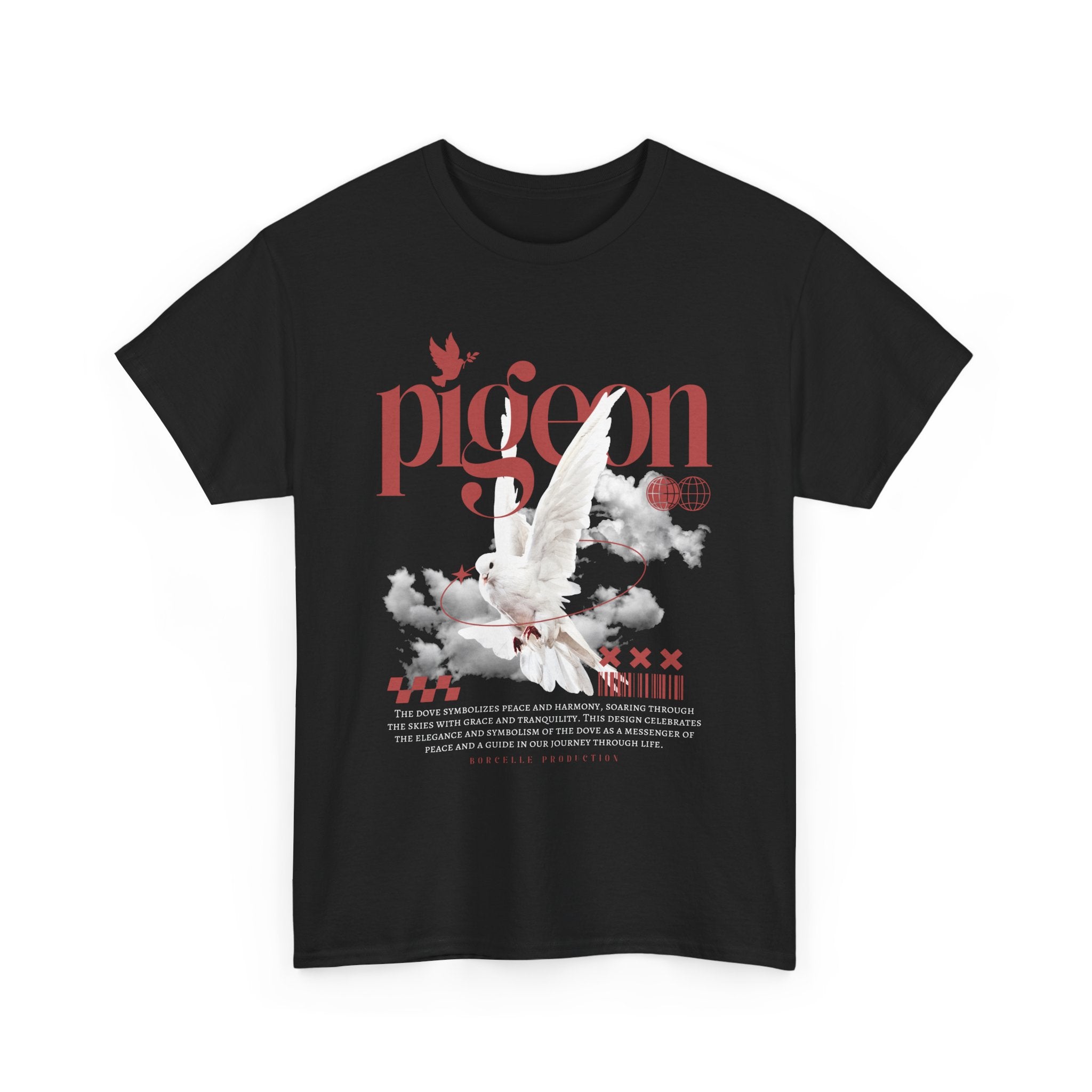 Pigeon Graphic Tee, Unisex Cotton Shirt for Bird Lovers, Casual Wear, Gift for Friends, Unique Streetwear