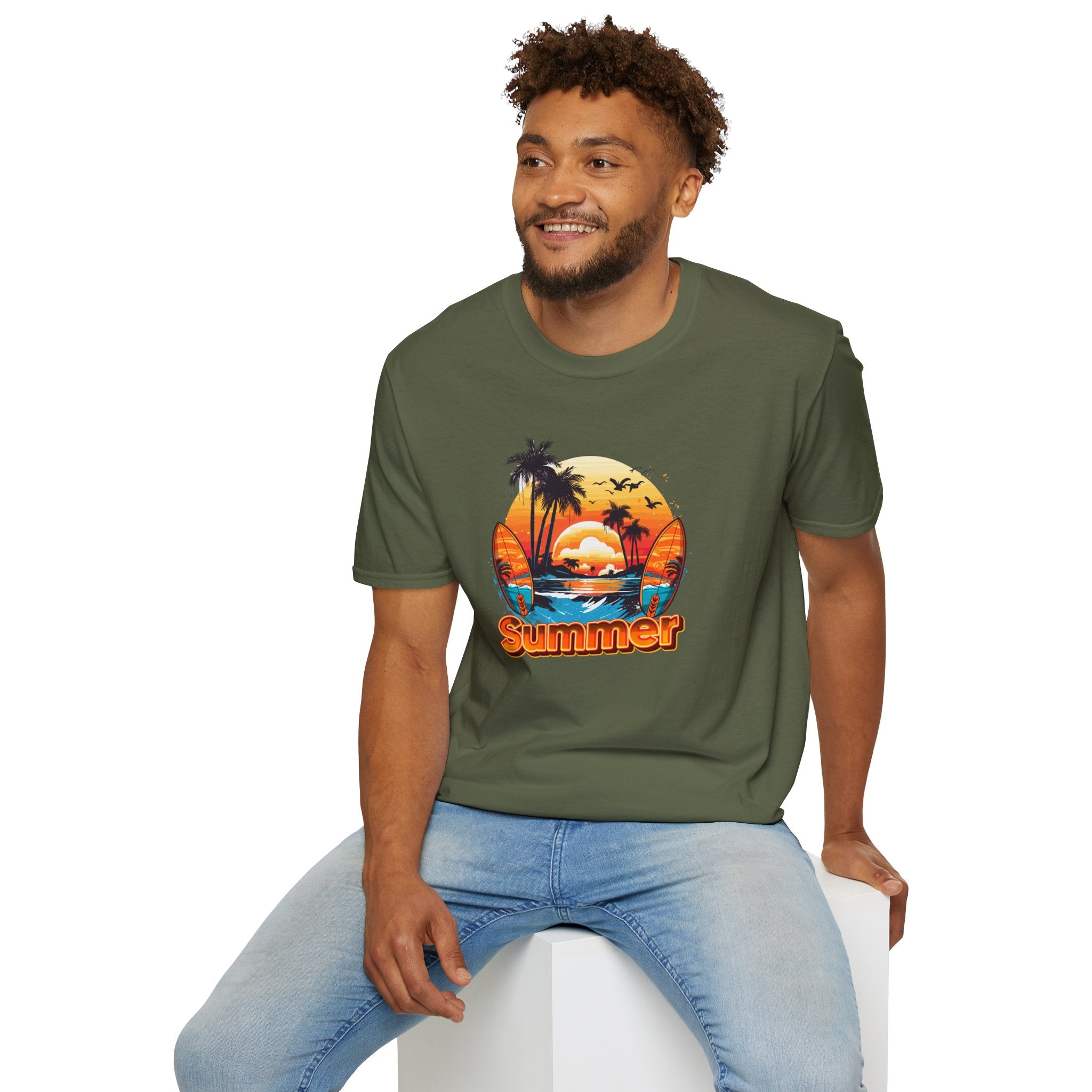 Summer Vibes Unisex T-Shirt - Lightweight & Comfortable for Beach Parties, Picnics, and Casual Days