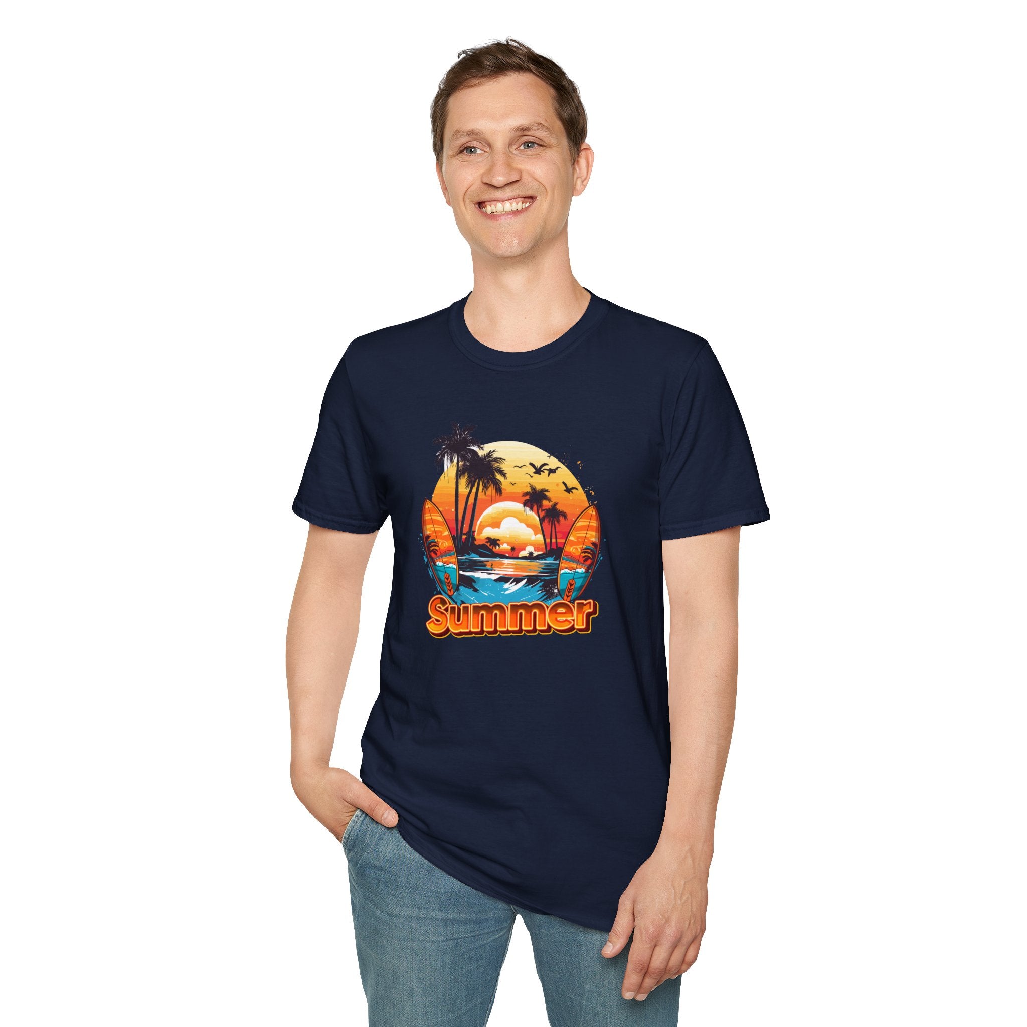 Summer Vibes Unisex T-Shirt - Lightweight & Comfortable for Beach Parties, Picnics, and Casual Days