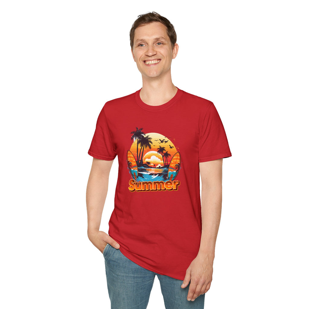 Summer Vibes Unisex T-Shirt - Lightweight & Comfortable for Beach Parties, Picnics, and Casual Days