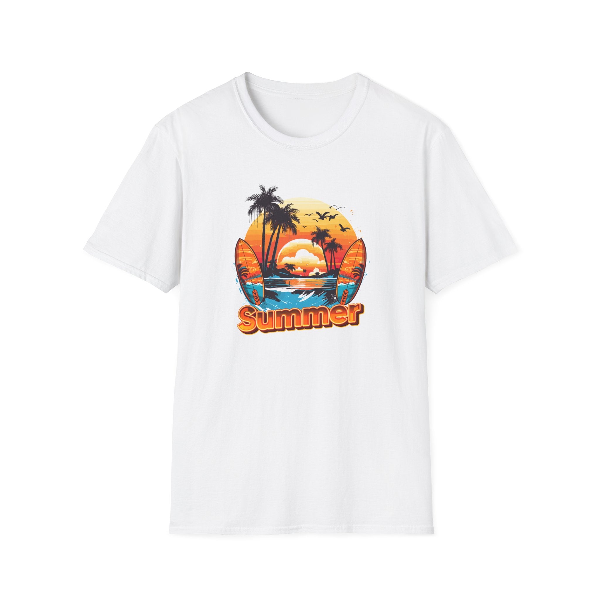 Summer Vibes Unisex T-Shirt - Lightweight & Comfortable for Beach Parties, Picnics, and Casual Days