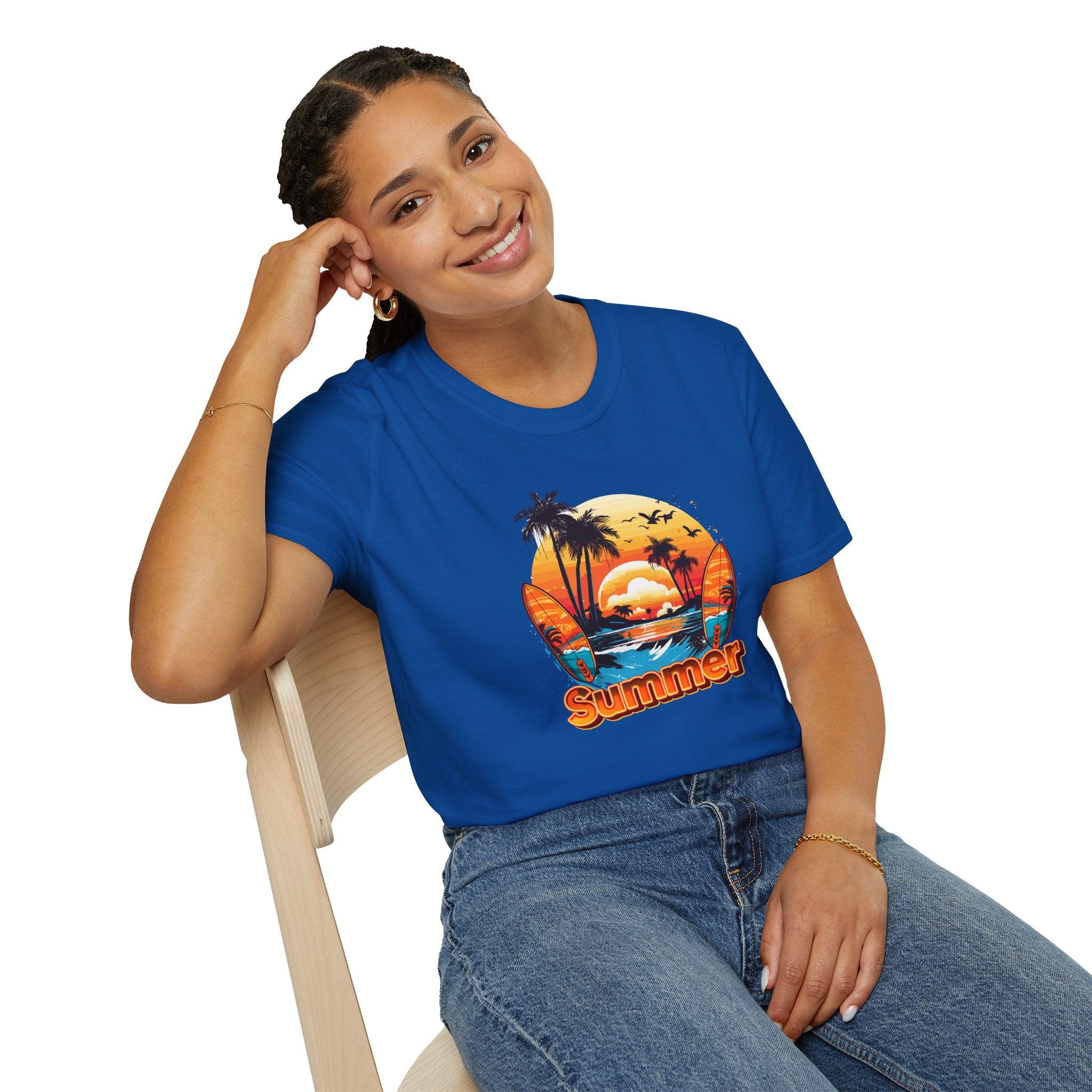 Summer Vibes Unisex T-Shirt - Lightweight & Comfortable for Beach Parties, Picnics, and Casual Days