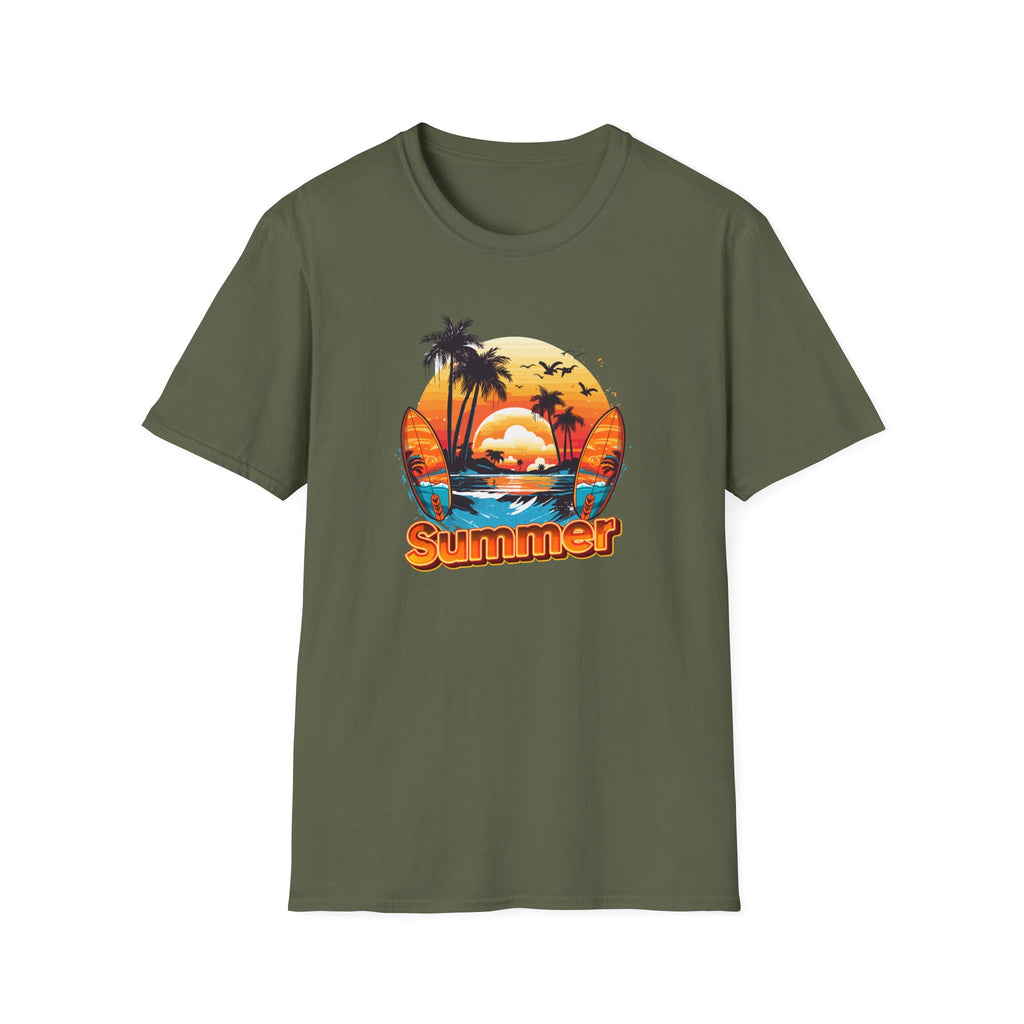 Summer Vibes Unisex T-Shirt - Lightweight & Comfortable for Beach Parties, Picnics, and Casual Days