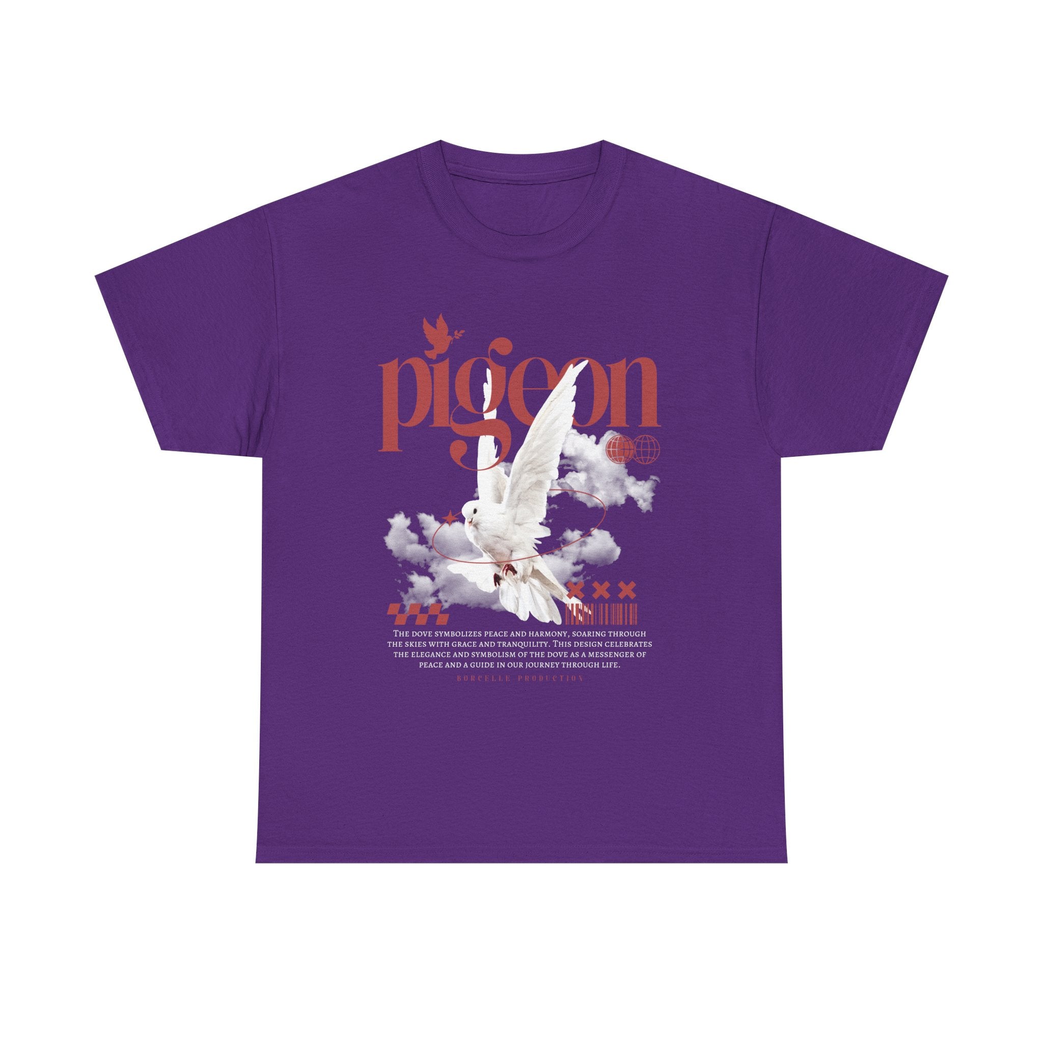 Pigeon Graphic Tee, Unisex Cotton Shirt for Bird Lovers, Casual Wear, Gift for Friends, Unique Streetwear