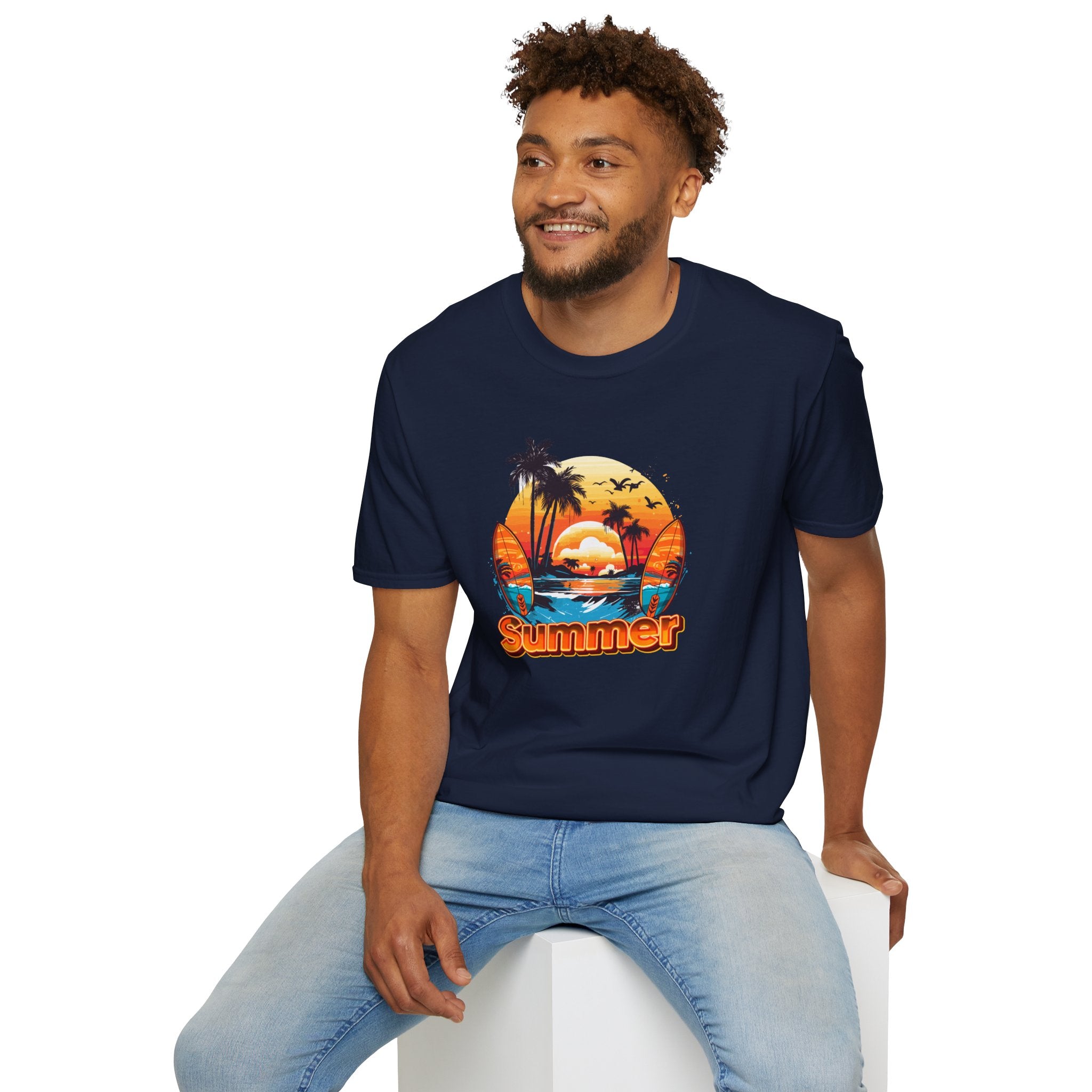 Summer Vibes Unisex T-Shirt - Lightweight & Comfortable for Beach Parties, Picnics, and Casual Days