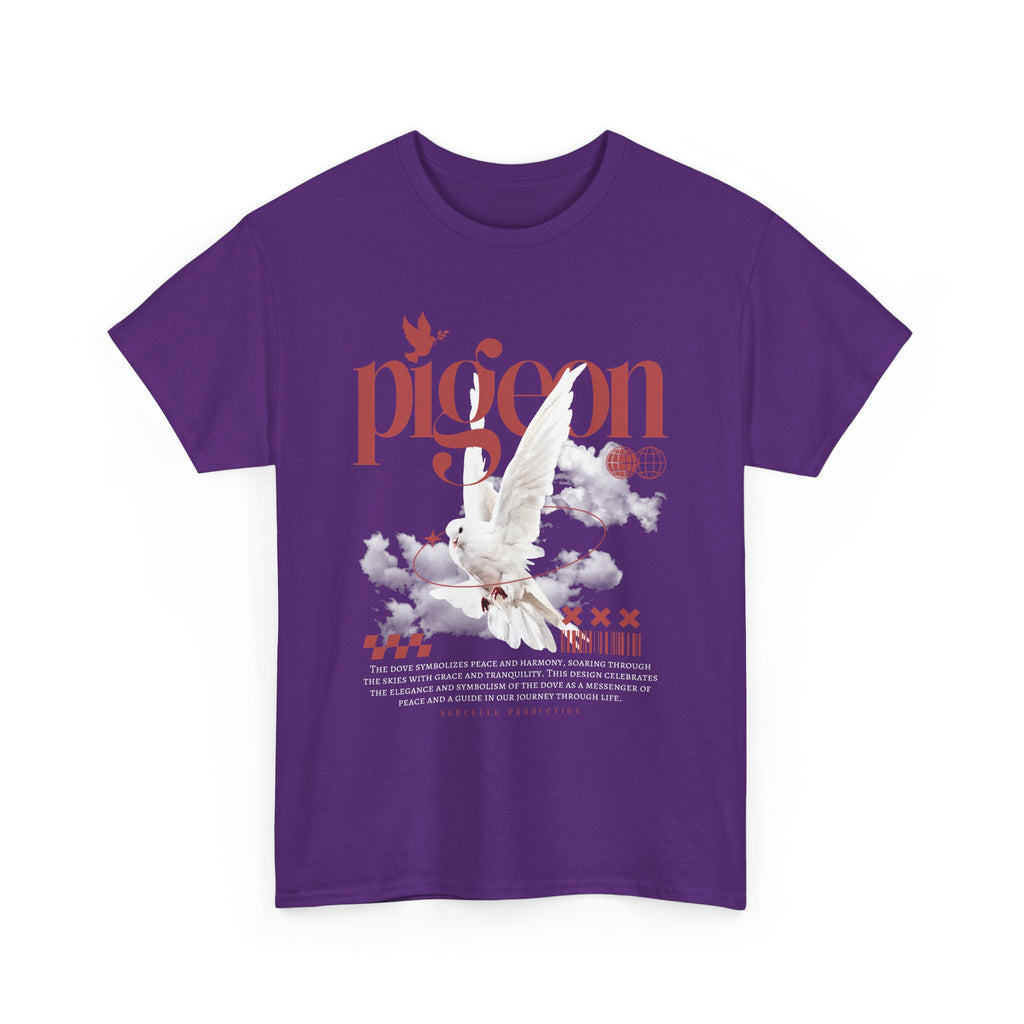 Pigeon Graphic Tee, Unisex Cotton Shirt for Bird Lovers, Casual Wear, Gift for Friends, Unique Streetwear