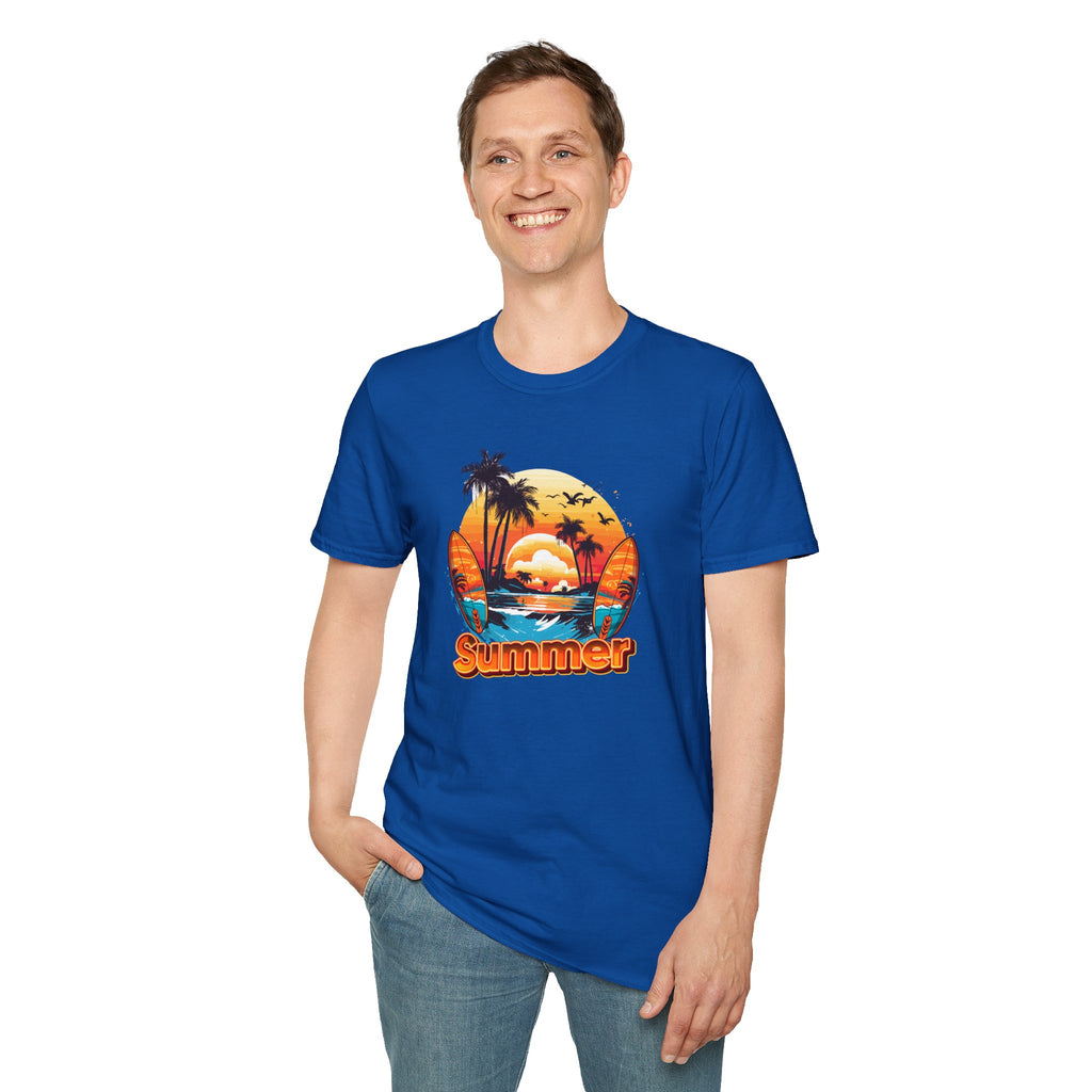 Summer Vibes Unisex T-Shirt - Lightweight & Comfortable for Beach Parties, Picnics, and Casual Days